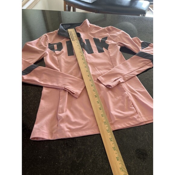 Victoria’s Secret PINK Ultimate 1/4 Zip Logo Pullover Top XS Pink/Charcoal M - Picture 10 of 14